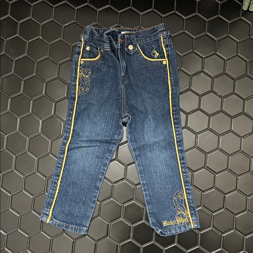 Baby Phat Denim Pants with Gold Trim